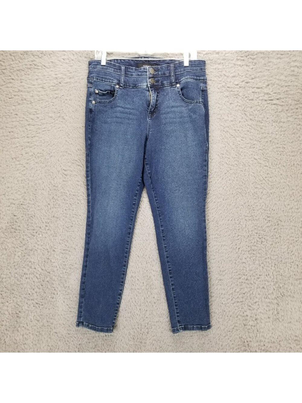 Torrid Jeans Womens 14 Blue Stretch Denim Slimming Skinny *Read*